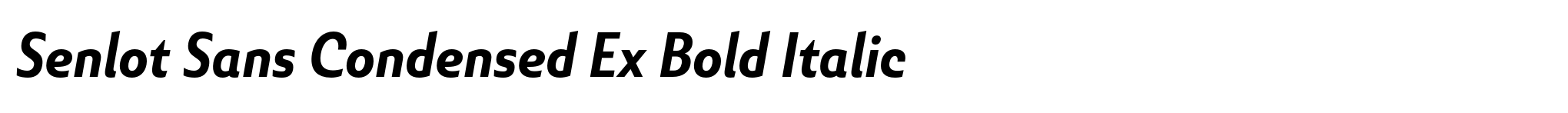 Senlot Sans Condensed Ex Bold Italic image